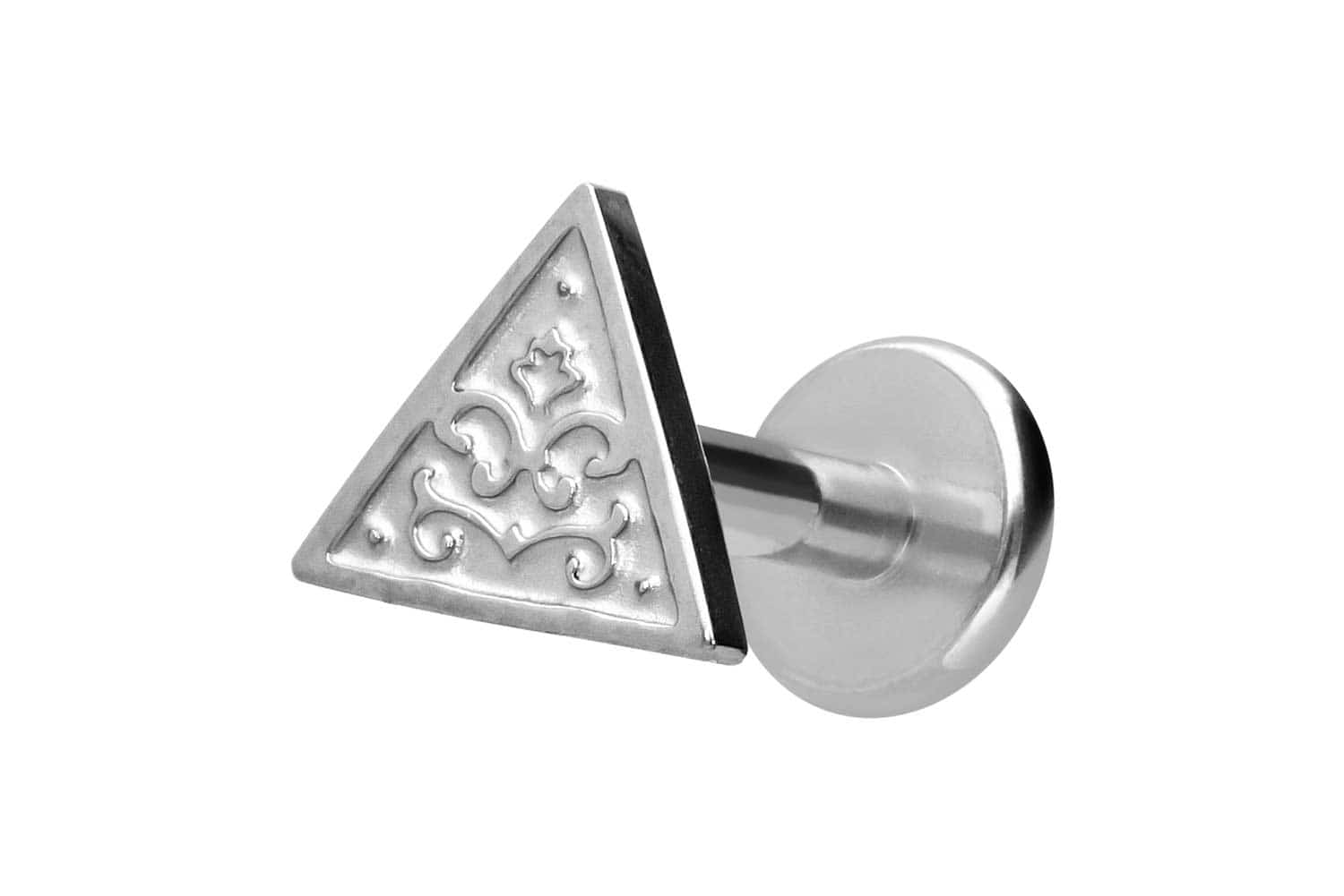 Titan Labret Piercing mit Innengewinde DREIECK
